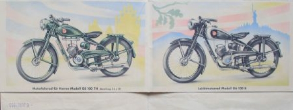 Goericke Motorbikes Goe 98 - 150 Modelprogram 1952 Motorbikebrochure (7260)